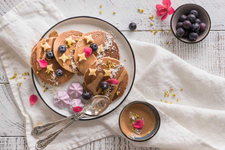 Hafer-Pancakes aus Rapunzel Basis-Müsli Hafer-Pancakes aus Rapunzel Basis-Müsli