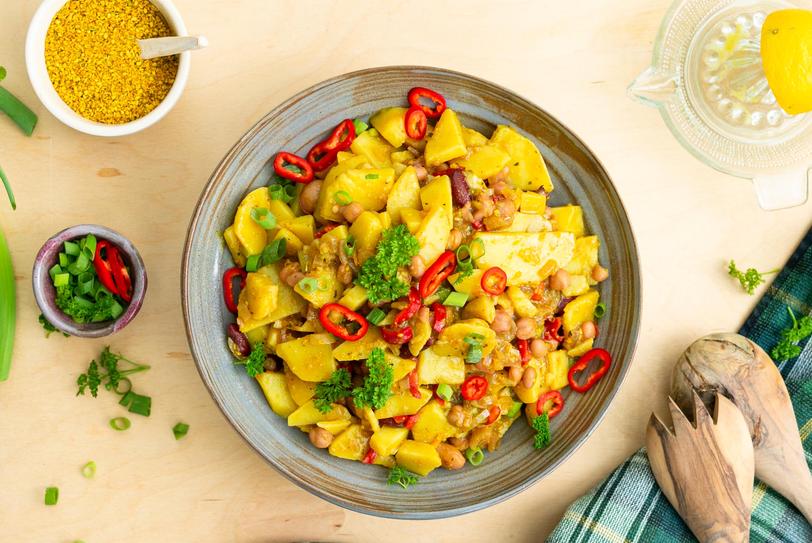 Ayurvedischer Kartoffelsalat von Keerthi Bandara Ayurvedischer Kartoffelsalat von Keerthi Bandara