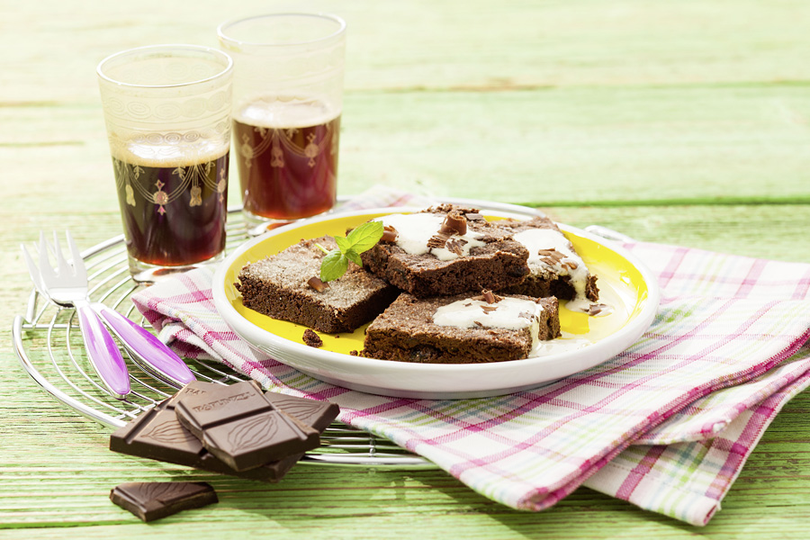 Brownies mit Kakao-Creme