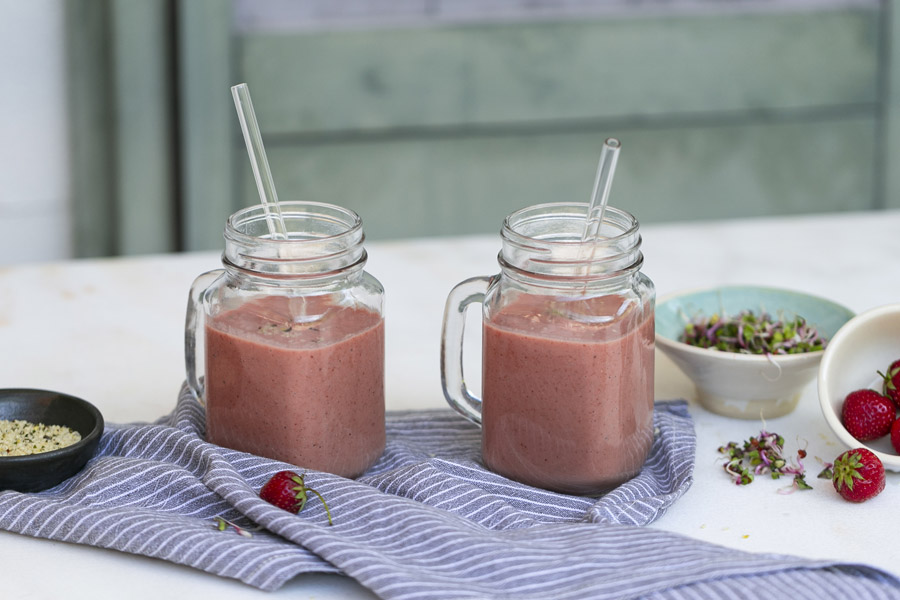 Erdbeer-Sprossen-Smoothie Erdbeer-Sprossen-Smoothie