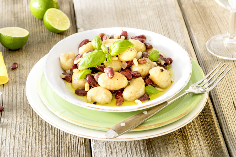 Gnocchi mit roten Kidney Bohnen