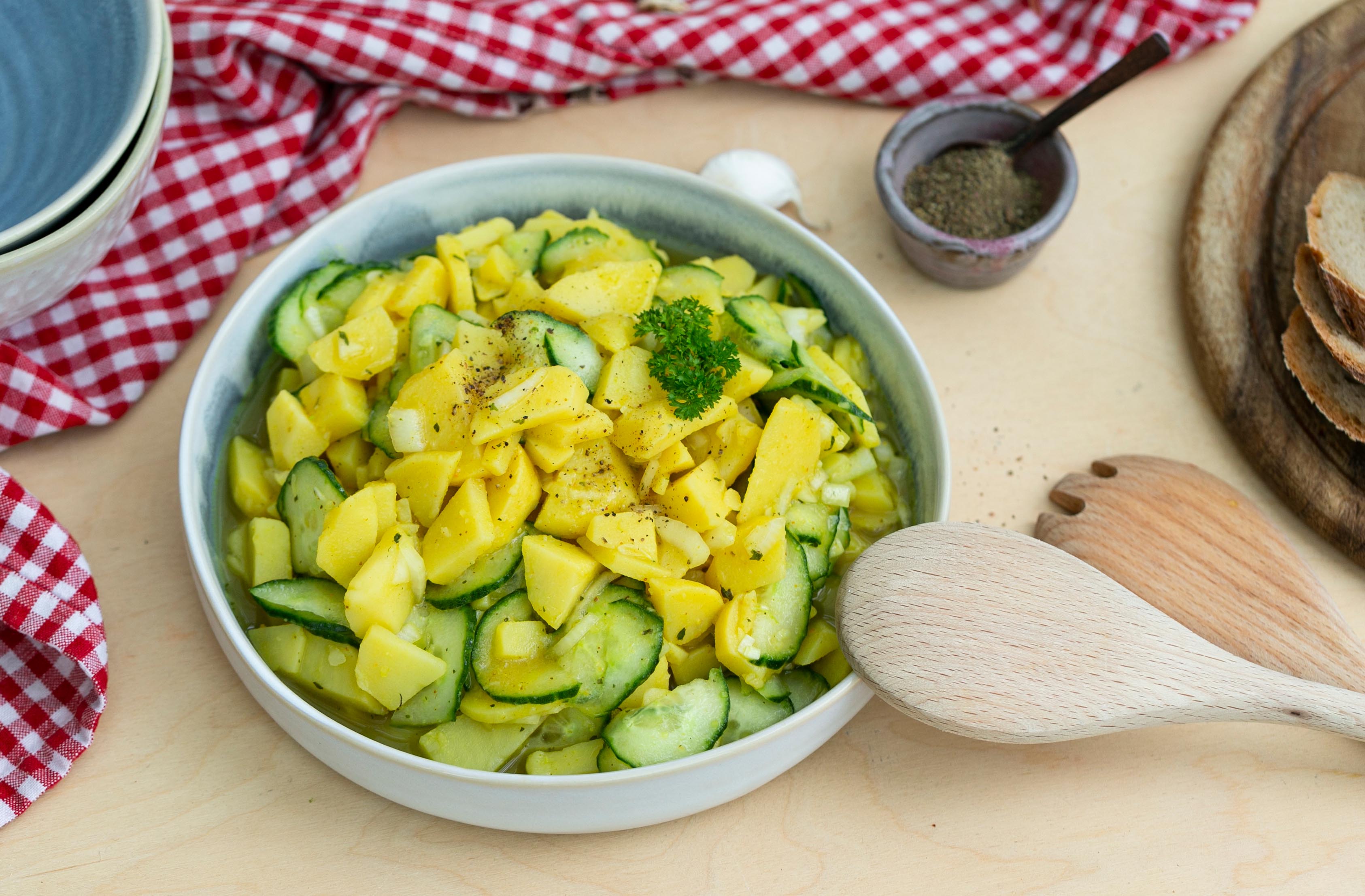 Kartoffelsalat mit Gurke - Lieblingsrezept von Joseph Wilhelm Kartoffelsalat mit Gurke - Lieblingsrezept von Joseph Wilhelm