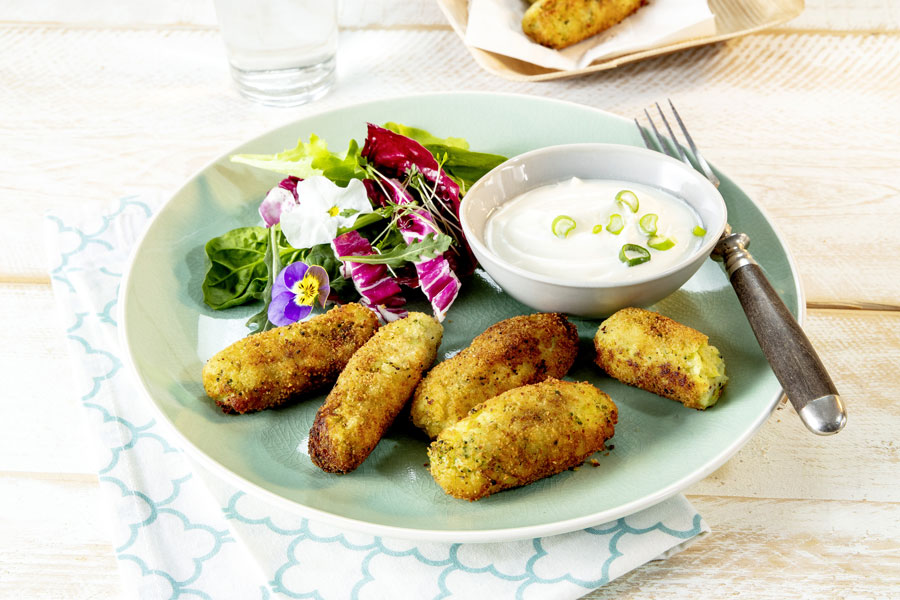 Mandel-Brokkoli-Kroketten Mandel-Brokkoli-Kroketten