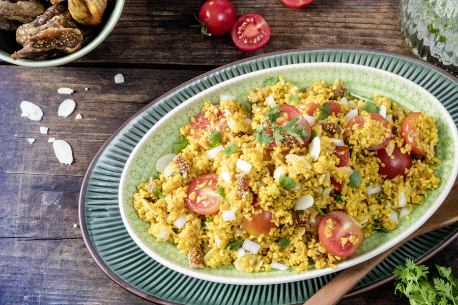 Lupinen-Taboulé mit Feigen Lupinen-Taboulé mit Feigen