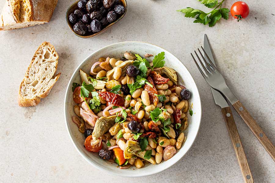 Mediterraner Bohnensalat Mediterraner Bohnensalat