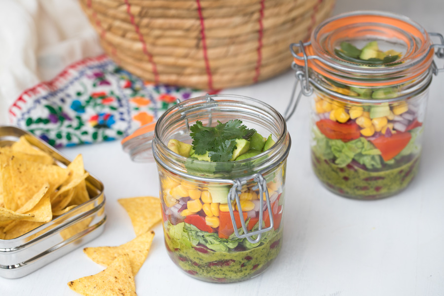Mexikanischer Schichtsalat Mexikanischer Schichtsalat