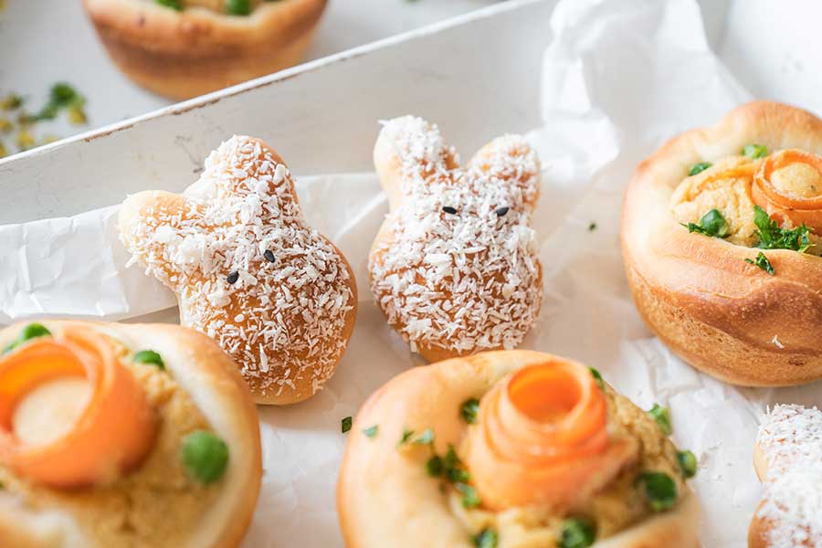1 Hefeteig - 3 Osterbrunch-Ideen 1 Hefeteig - 3 Osterbrunch-Ideen