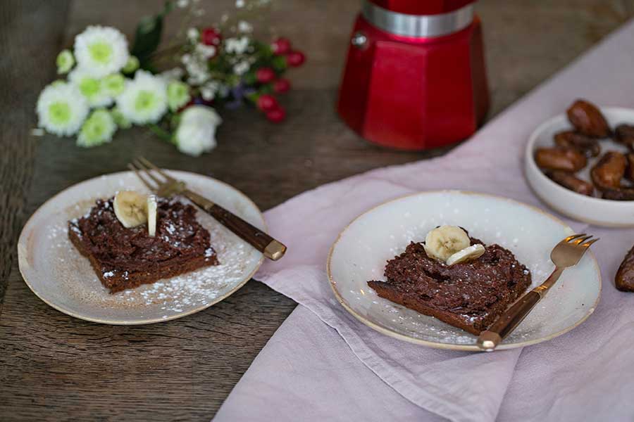 Süßkartoffel-Brownies mit Mandeln u...