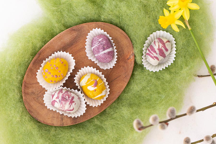 Vegane Schokoeier mit Aprikosenpaste