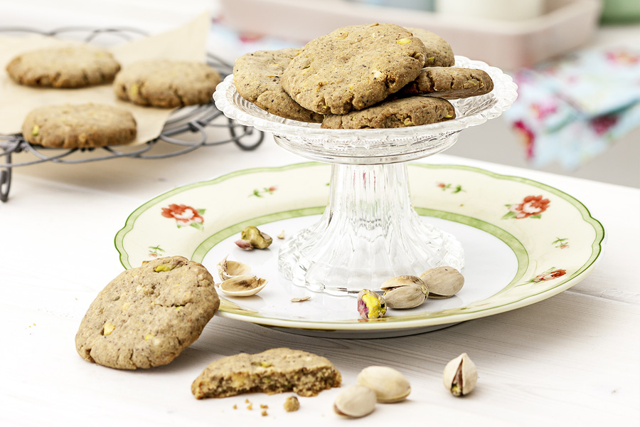 Weiße Schokolade Cookies mit Pistazien