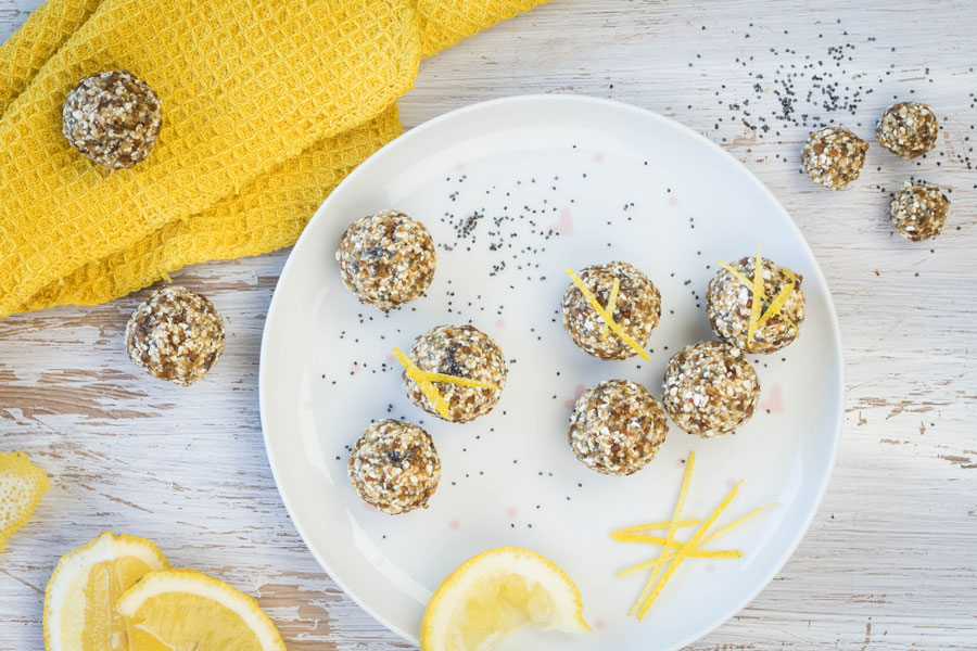 Zitronen-Blissballs mit Mohn Zitronen-Blissballs mit Mohn