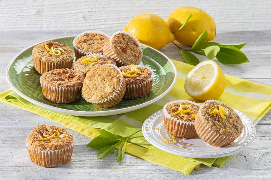 Zitronen-Joghurt-Muffins mit Datteln Zitronen-Joghurt-Muffins mit Datteln