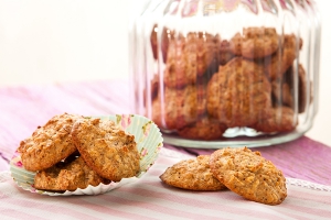 Hafer-Nuss-Kekse mit Ingwer