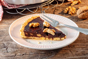Schokoladentarte mit Walnüssen
